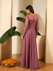 Women Embellished Sequined Maxi Ethnic Dress