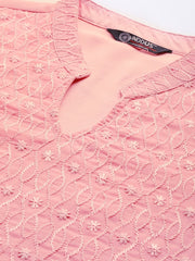 Floral Embroidered Chikankari Kurta with Palazzos