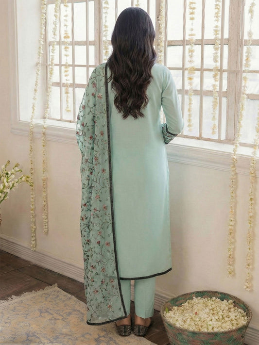 Blue Embroidered Casual & Festive Pant Style Suit