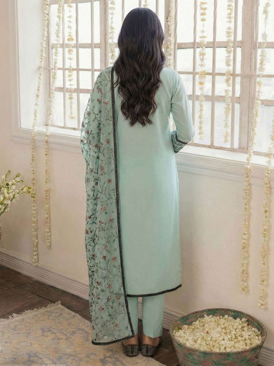 Blue Embroidered Casual & Festive Pant Style Suit