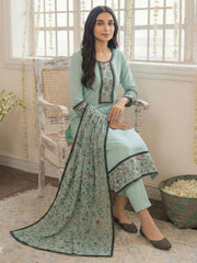 Blue Embroidered Casual & Festive Pant Style Suit