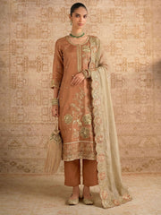 Rust Simmer Silk Embroedred Salwar Suit