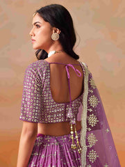 Rani Pink Georgette Reception Wear Lehenga Choli