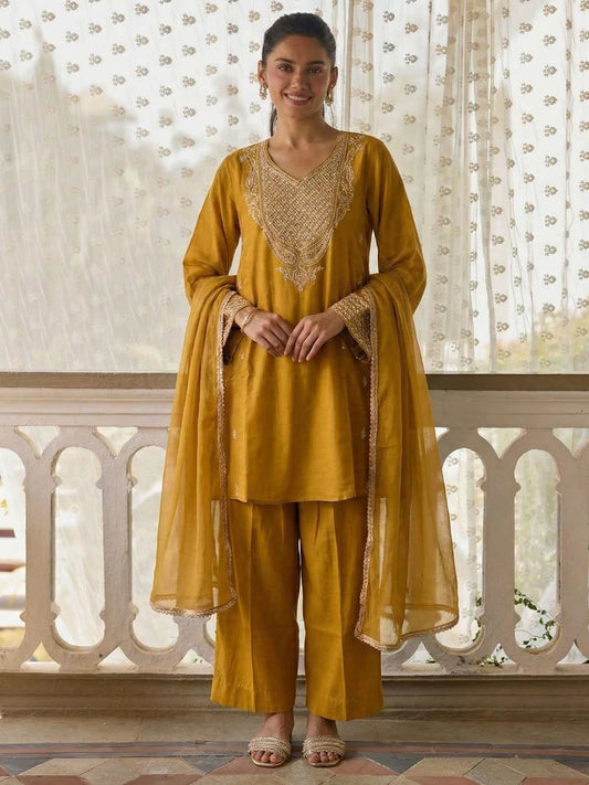 Designer Style Yellow Festive Pant Style Salwar Suit