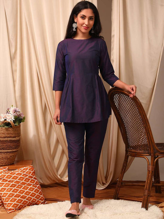 Purple Top with Trouser Co-Ords