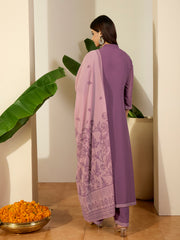 Women Floral Printed Anarkali Kurta with Palazzos & Dupatta