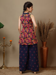 Girls Floral Printed Regular Kurta with Palazzos