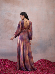 Printed Square Neck Maxi Ethnic Dresses