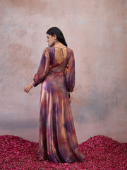 Printed Square Neck Maxi Ethnic Dresses
