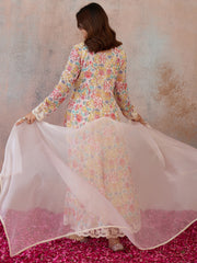 Women Floral Printed Regular Kurta with Trousers & With Dupatta