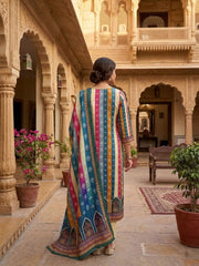 Women Ethnic Motifs Printed Regular Kurta with Trousers & With Dupatta