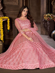 Embellished Sequinned Semi-Stitched Lehenga & Blouse With Dupatta
