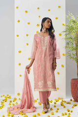 Pink Crush Mehndi Readymade Salwar Kameez