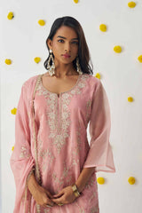 Pink Crush Mehndi Readymade Salwar Kameez