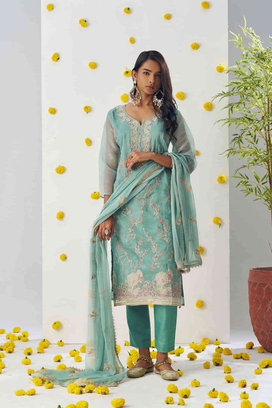 Artistic Crush Firozi Trendy Salwar Kameez