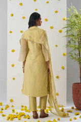 Marvelous Yellow Embroidered Readymade Salwar Kameez