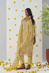 Marvelous Yellow Embroidered Readymade Salwar Kameez