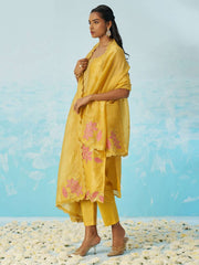 Yellow Embroidery Salwar Kameez Suit