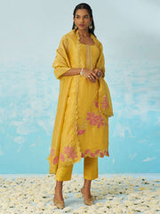 Yellow Embroidery Salwar Kameez Suit