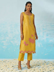 Yellow Embroidery Salwar Kameez Suit