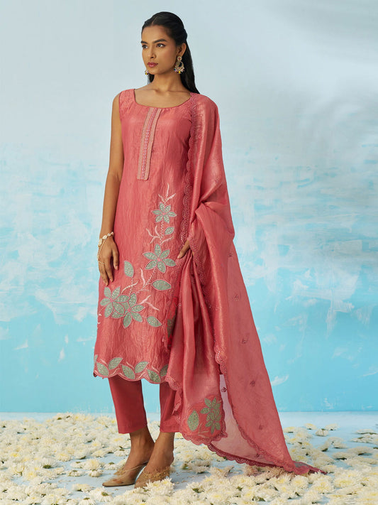 Pink Embroidery Salwar Kameez Suit
