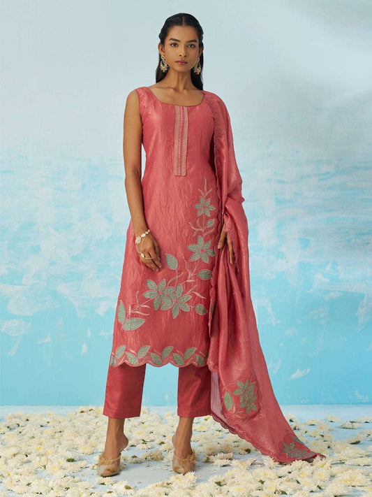 Pink Embroidery Salwar Kameez Suit