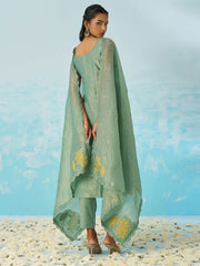 Sea Green Embroidery Salwar Kameez Suit