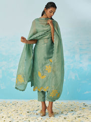 Sea Green Embroidery Salwar Kameez Suit