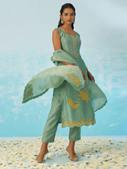 Sea Green Embroidery Salwar Kameez Suit