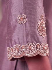 Lavender Color Chinnon Silk Palazzo Style Dress