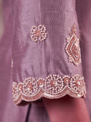 Lavender Color Chinnon Silk Palazzo Style Dress