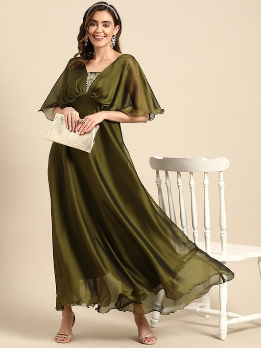 Floral Embroidered Maxi Dress