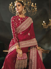 Red Wedding Festive Designer Saree