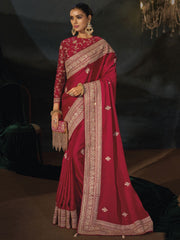 Red Wedding Festive Designer Saree
