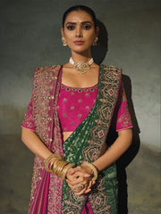 Rani Wedding Festive Designer Saree