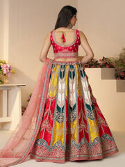 Vibrant Multicolor Zari Work Lehenga ? Perfect Bridal and Haldi Lehenga