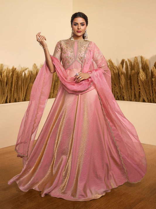 Women Embroidered Thread Work Anarkali Kurta