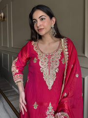 MagentaDesigner Fendi Silk Embroiderd Palazzo Suit