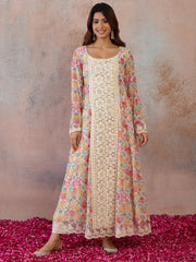 Women Floral Printed Regular Kurta with Trousers & With Dupatta