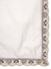 Women Embroidered Regular Thread Work Kurta with Palazzos & With Dupatta