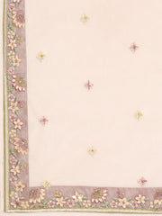 Mauve Pure Georgette Sequins with heavy Zarkan embroidery Semi-Stitched Lehenga choli & Dupatta