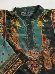 Ethnic Motifs Printed & Embroidered Top With Palazzo Co-Ords