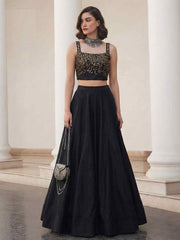 Midnight Noir Beaded Lehenga Set