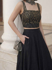 Midnight Noir Beaded Lehenga Set