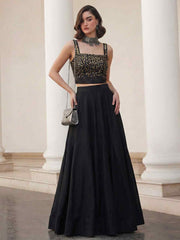 Midnight Noir Beaded Lehenga Set