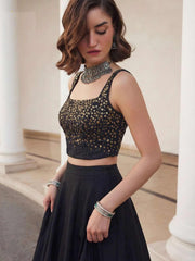Midnight Noir Beaded Lehenga Set