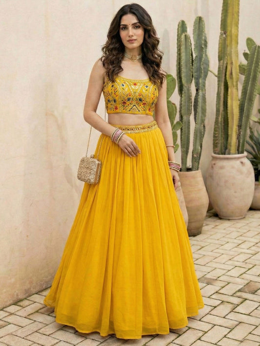 Aurelia Sunlit Georgette Lehenga Set