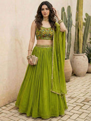 Aurelia Verdant Georgette Lehenga Set