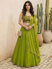 Aurelia Verdant Georgette Lehenga Set