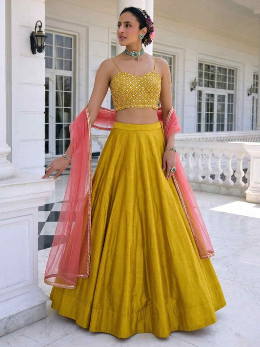 Solara Sunlit Yellow Silk Lehenga Set